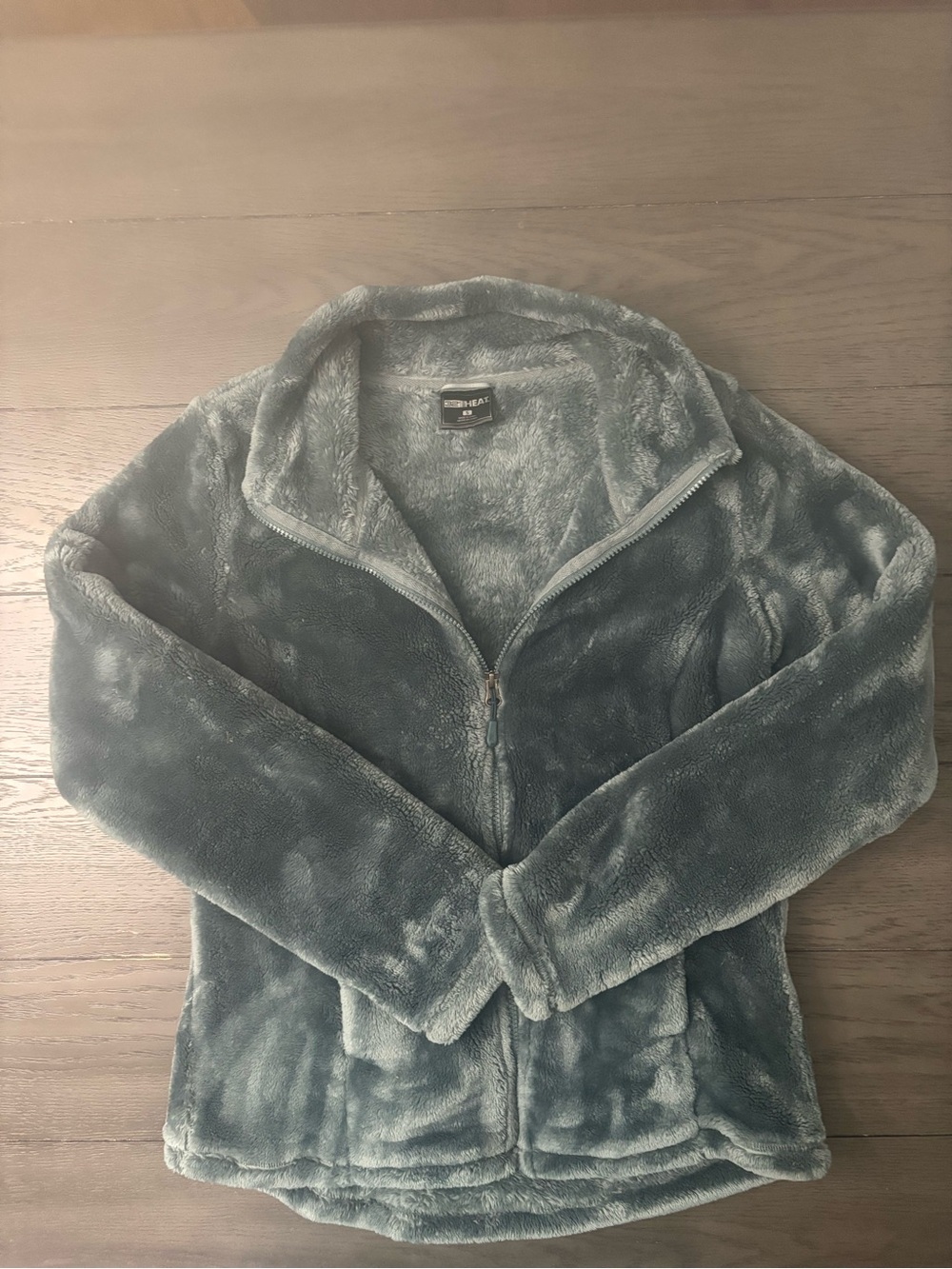 32 Degrees Heat Women's Small Plush Fleece Jacket Full Zip Faux Fur